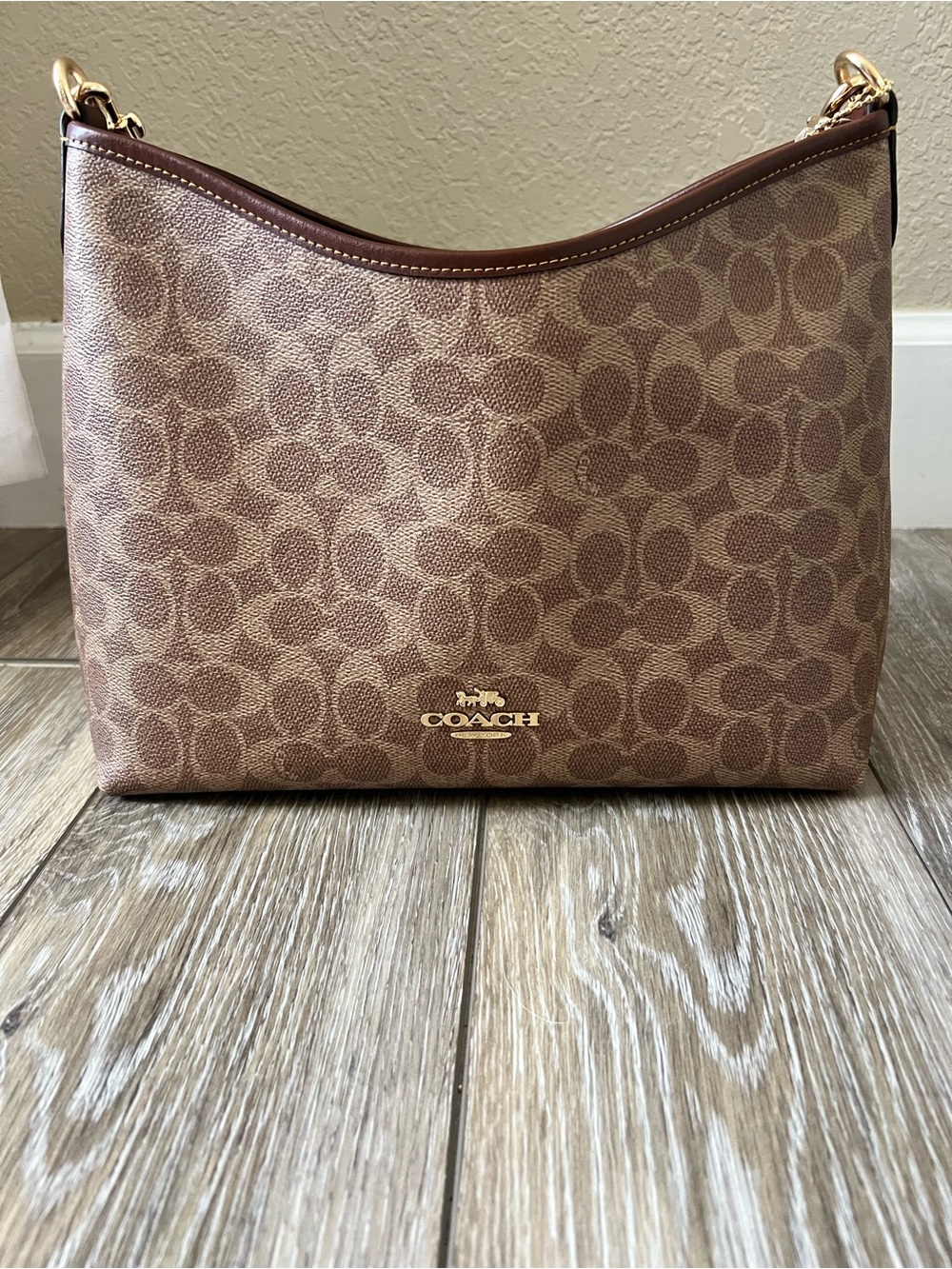 Coach Laurel Signature Canvas in Brown with Gold Hardware